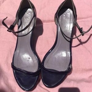 Sonia Rykiel Y2K goth Violet Patent Leather Wedge